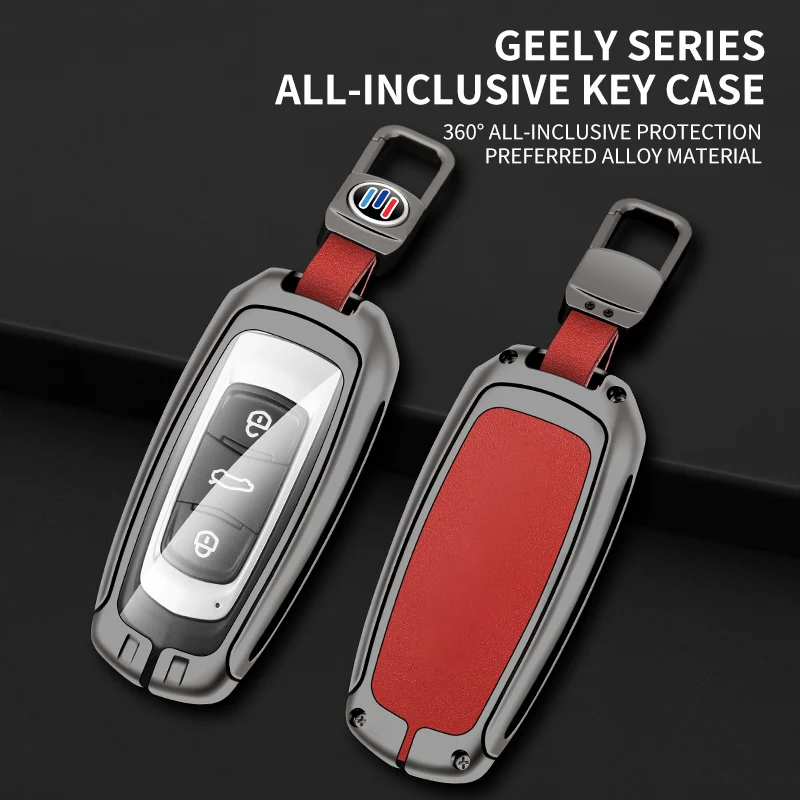 

Keychain Remote Car Key Case Cover Shell Fob For Geely Coolray X6 Emgrand Global Hawk GX7 Remote Accessories Car-Styling