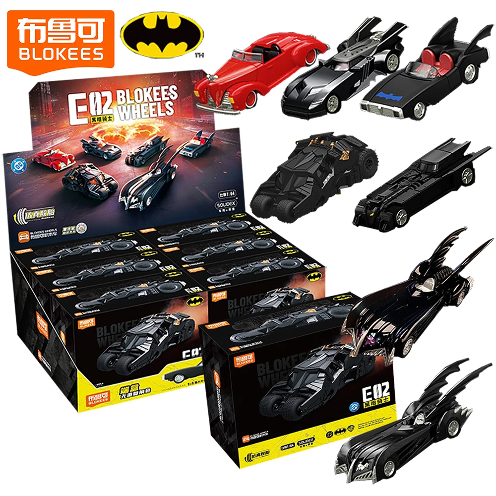 Фото BLOKEES Original The BATMAN: Изысканный дизайн, редкая коллекционная коробка-сюрприз, популярные персонажи из фильма, креативные игрушечные машинки для детей №1