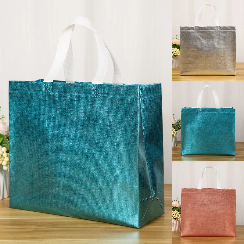

Shopping Bag Grocery Bag Shopping Pouch Waterproof Embossed Laser Laser Bag Takeaway Bag Non-woven Fabric Eco Bag Film Coated
