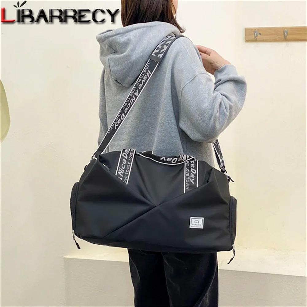 

Женская сумка из ткани Оксфорд, однотонная вместительная многофункциональная Сумочка на плечо, мешок для спортзала