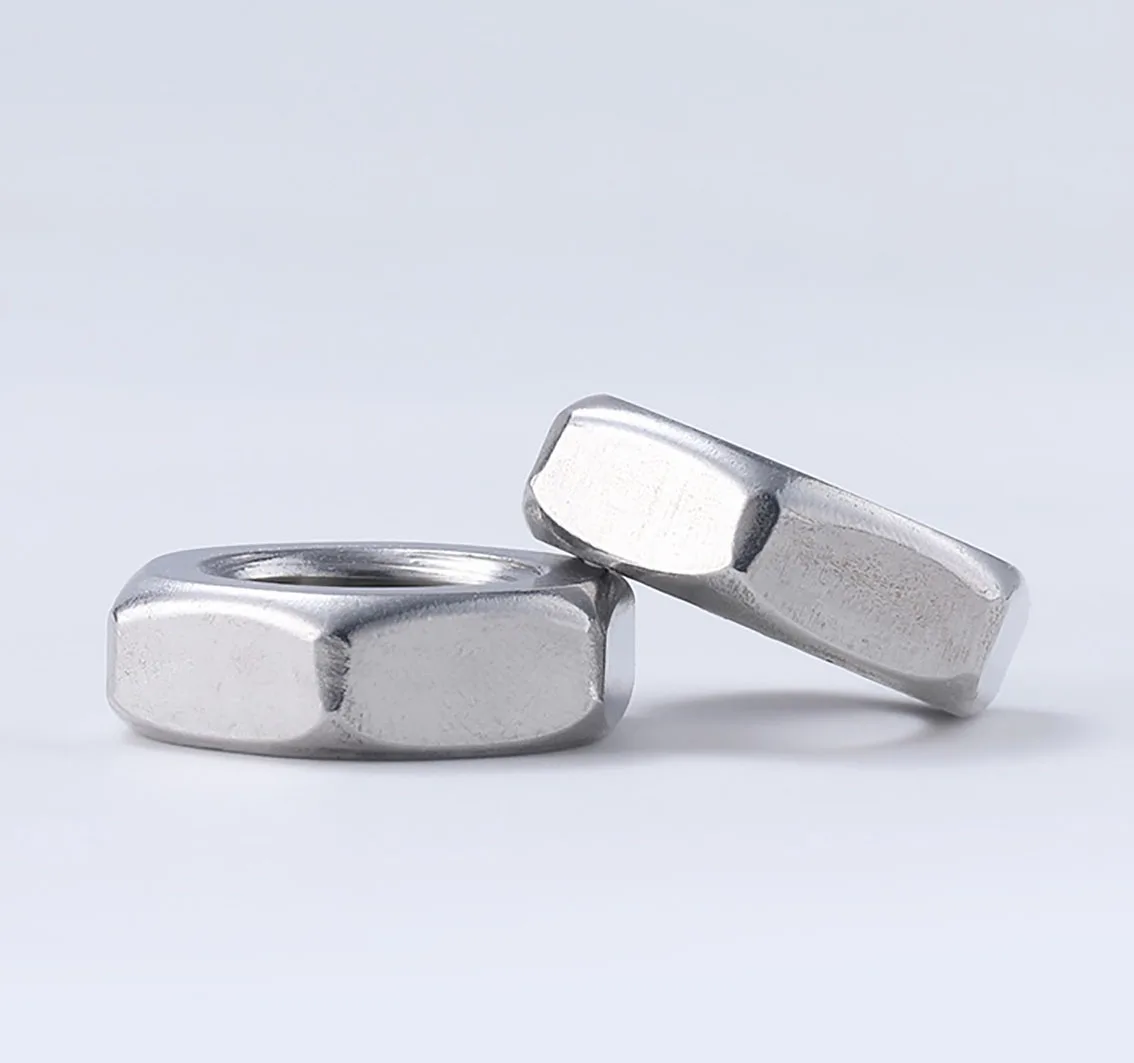 304 нержавеющая сталь тонкий шаг шестигранная тонкая гайка резьба аксессуары для