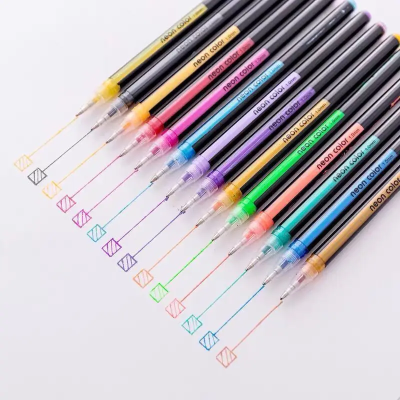

36/48 Colors Pen Gel Artist Drawing Set Painting Markers Escolar Stationery Ink Fountain Pen Creative Office Gifts