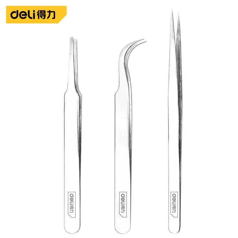

Extension Stainless Steel Tweezers Set Multifunctional Antimagnetic Industrial Tweezers Electrician Portable Hand Repairing Tool