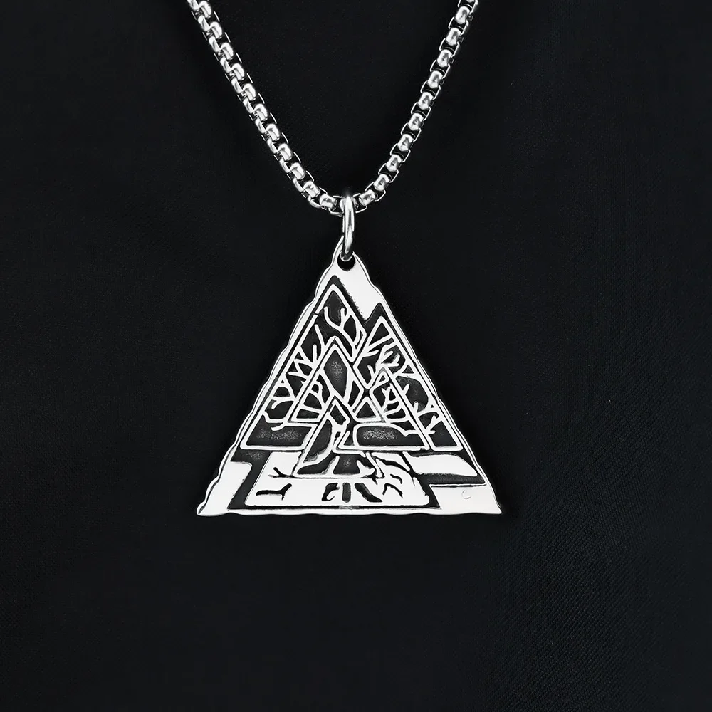 Винтажный мужской кулон из титановой стали с деревом жизни викингов ожерелье