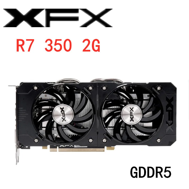 XFX R7 350 2GB Graphics Cards AMD GPU Radeon 2G Video Screen Cards Desktop PC Game Gaming Office Work Map Videocard RX 570 GTX