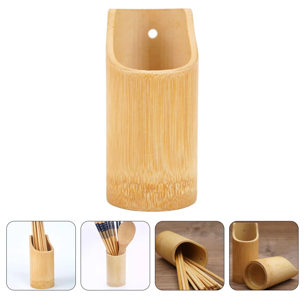 

Cutlery Holder Chopstick Draining Dispenser Kitchen Utensil Counter Chopsticks Basket Organizer Bamboo Tableware Container