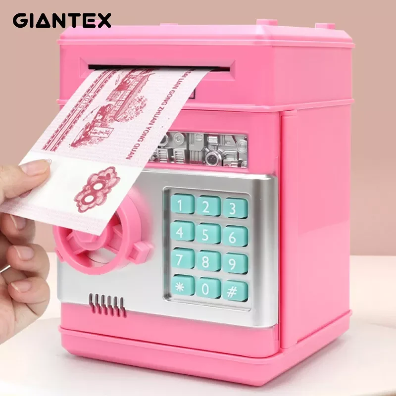 

Electronic Piggy Bank Safe Box Money Boxes For Children Digital Coins Cash Saving Safe Deposit Mini ATM Machine Kid Xmas Gifts
