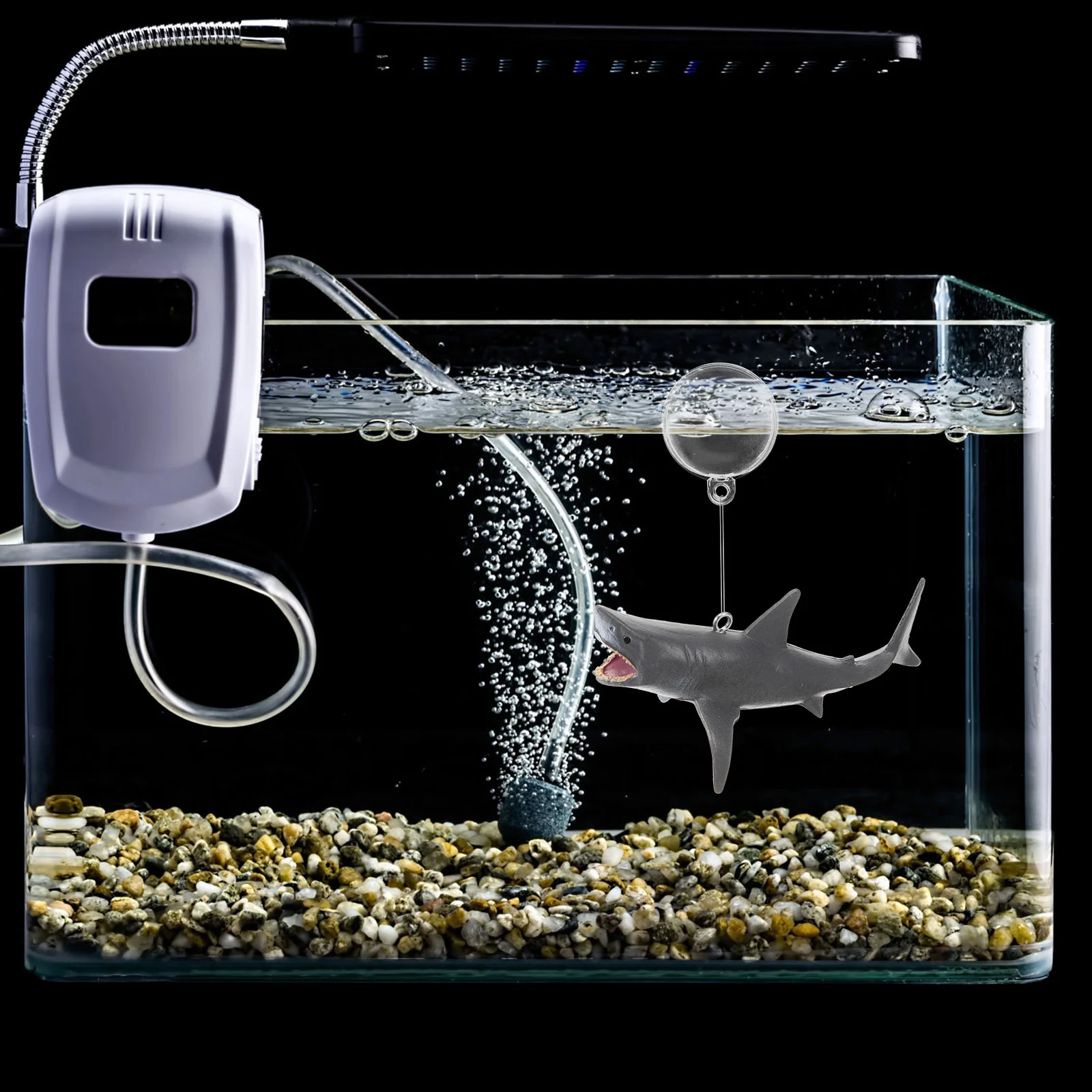 2 комплекта украшение в виде акулы аквариум плавающий детский мини-декор ПВХ