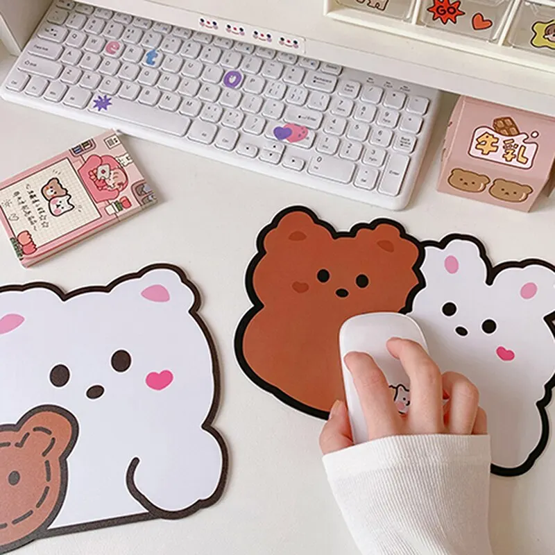 Kawaii Bear Antiskid Waterproof Desk Mat Mouse Pad Computer Accessories School | Pads & Blotters