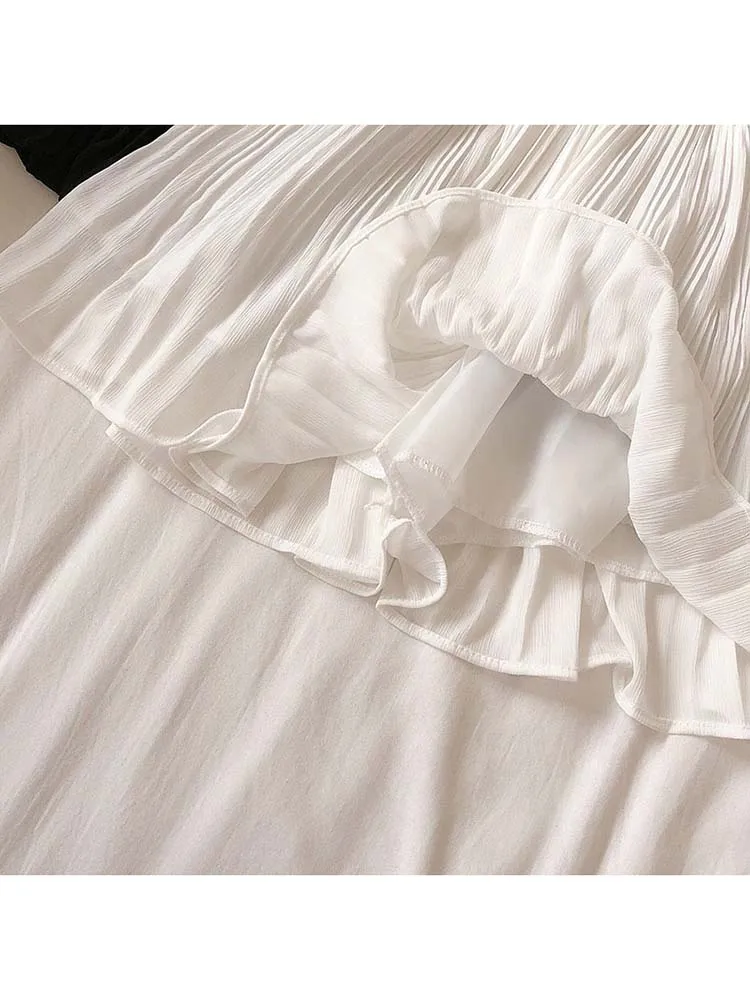 Модная плиссированная мини-юбка с эластичным поясом в Корейском стиле Женская