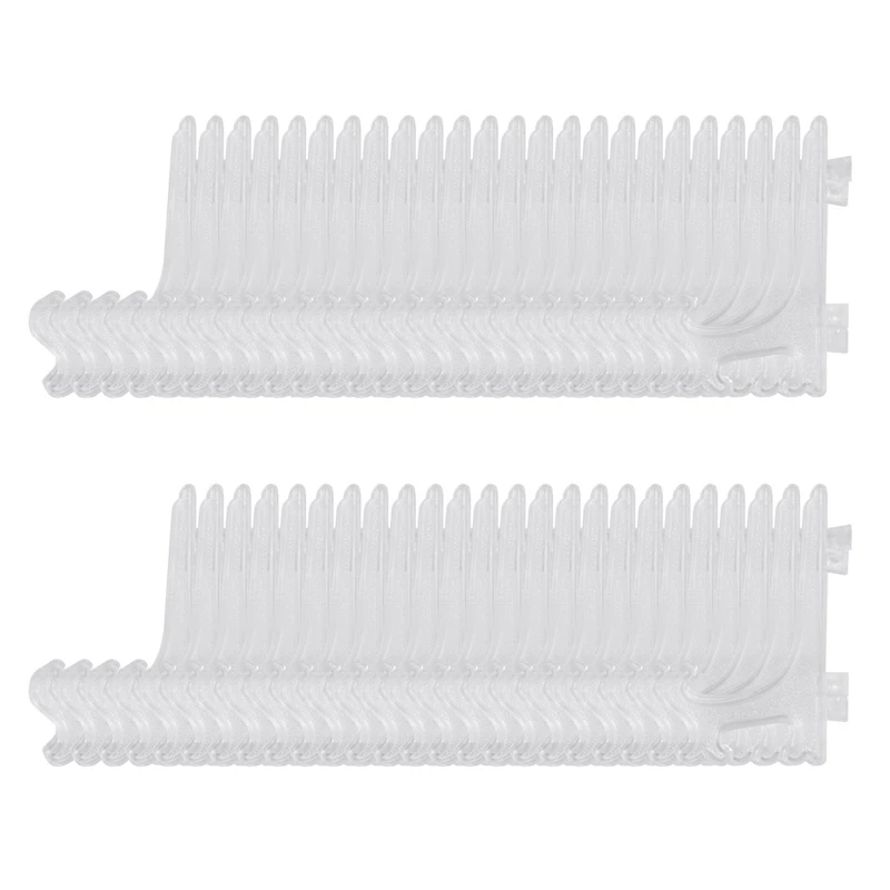 

3 Inch Clear Plastic Stand Cookie Holder Display Stand Place Card Holder Display Easels(48 Pack)