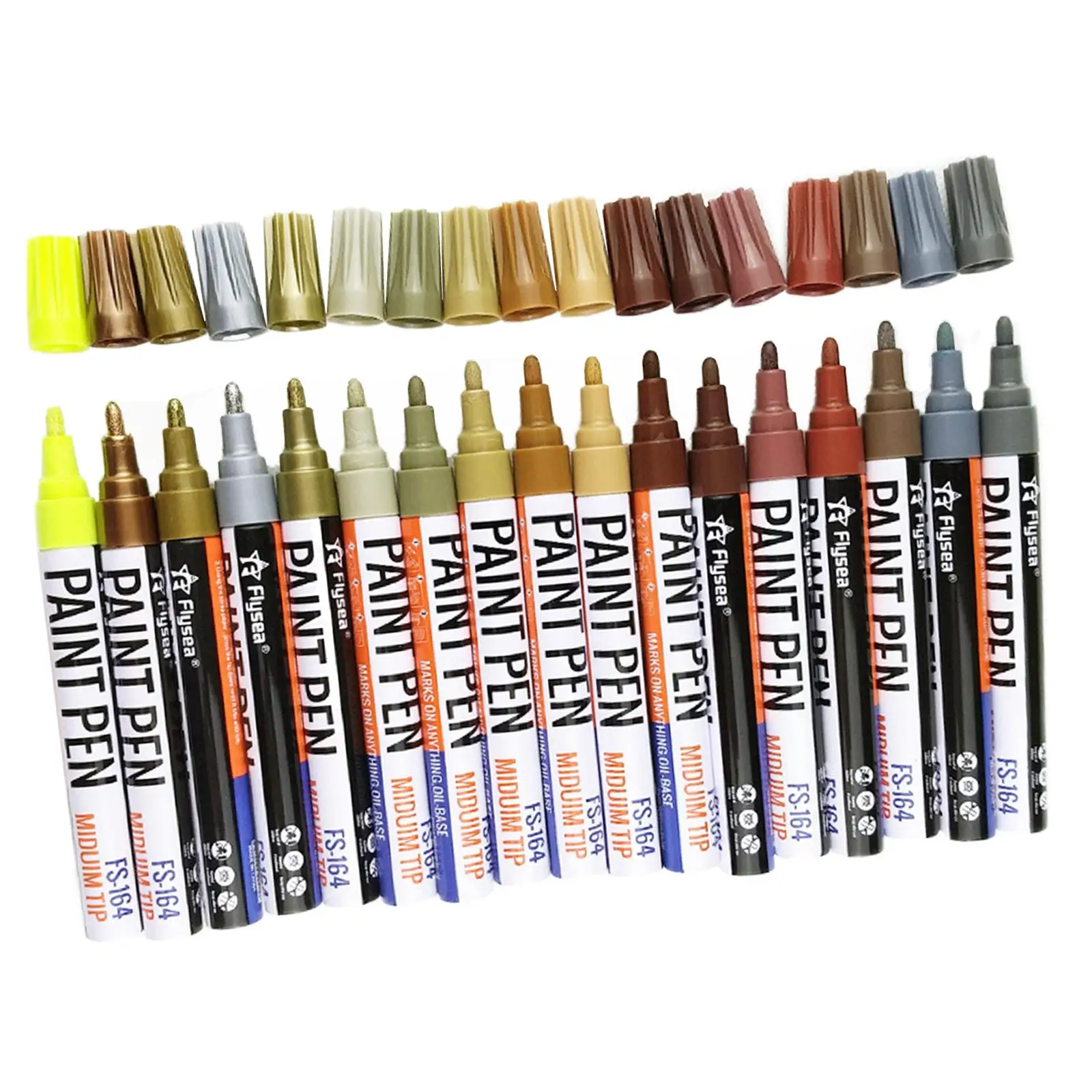 

17Pcs Paint Marker Pen Medium Tip Oil based Permanent Quick Dry Paint Pen