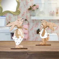 easter decorations wooden rabbit shapes ornaments craft gifts living room room decoration cute animal ornaments diy decorations