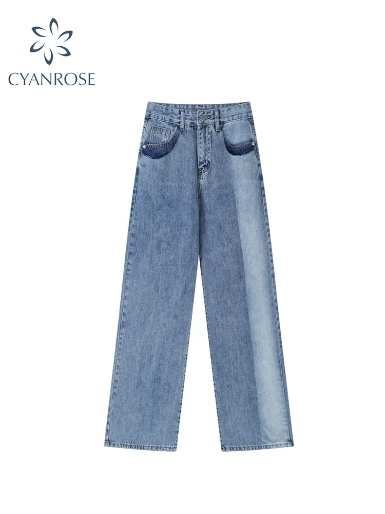 

2022 Women's Summer Jeans Loose Casual Trendy High Street Vintage Wide Leg Pants Female Harajuku Oversized High Waist Trousers