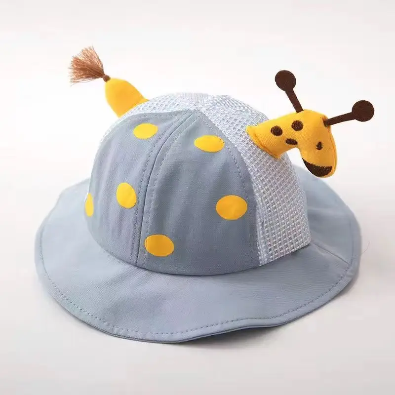 

Baby Fisherman Hat Spring/summer Lovely Polka Dot Sunshade Basin Cap Giraffe 0-3years Children Fall Hat Boy Girls Beach Hat