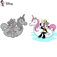 minnie mouse sitting on unicorn cutting dies disney swimming ring dies for diy scrapbooking embossing cards crafts new 2022