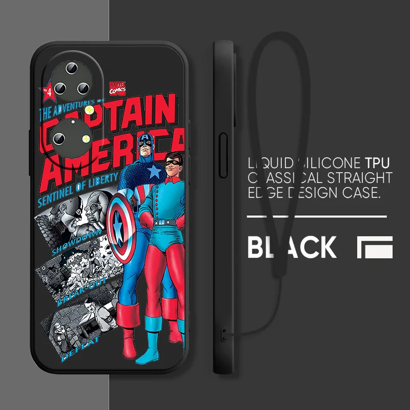 

Marvel cool trend Iron Man For Honor 60 50 30 20 20 10 9 9X 9A 9C X8 8A Pro Plus Lite 4G 5G Soft Silicone Black Phone Case