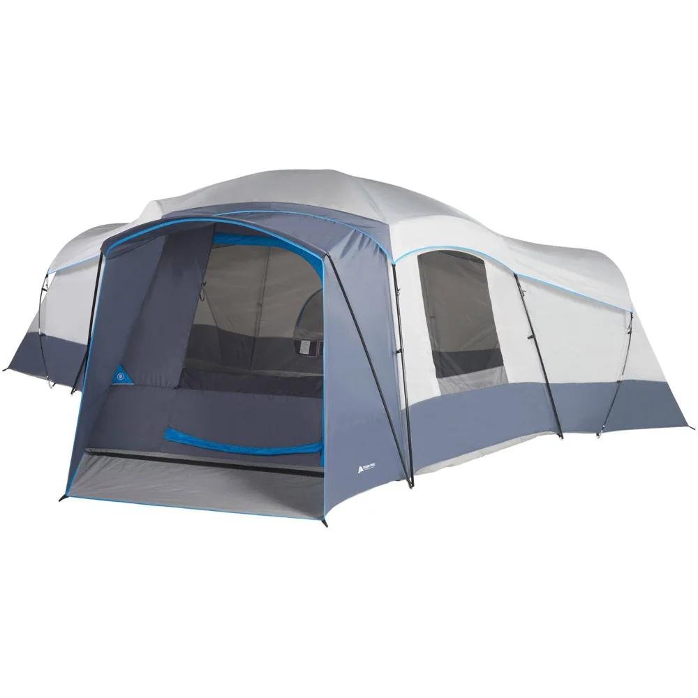 

Ozark Trail 16-Person Cabin Tent for Camping with 2 Removable Room Dividers tents outdoor camping US(Origin)