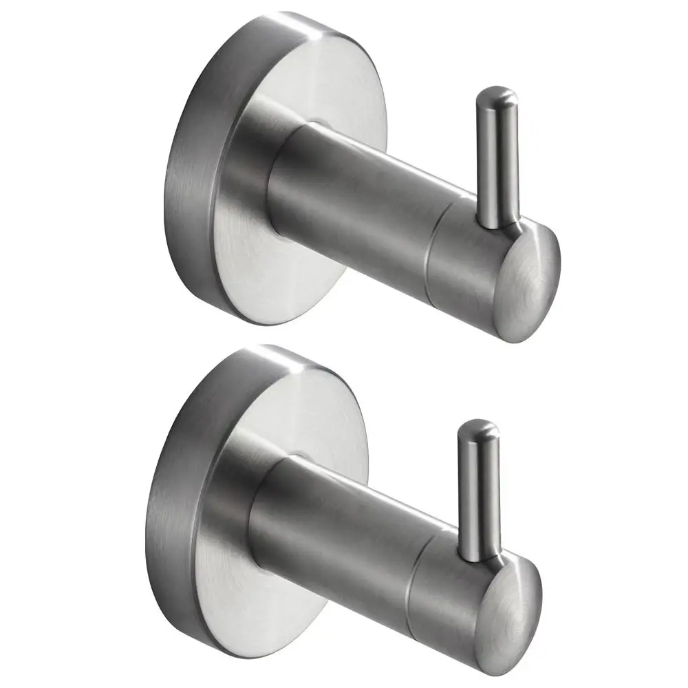 

2Pcs Stainless Steel Key Hook Black Towel Holder Durable and Sturdy Hat Hook for Kitchen Bathroom Restroom