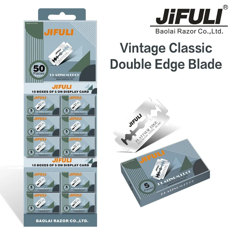 50 Шт. Классические Двусторонние Безопасные Лезвия Для Бритвы Удаления Волос Из