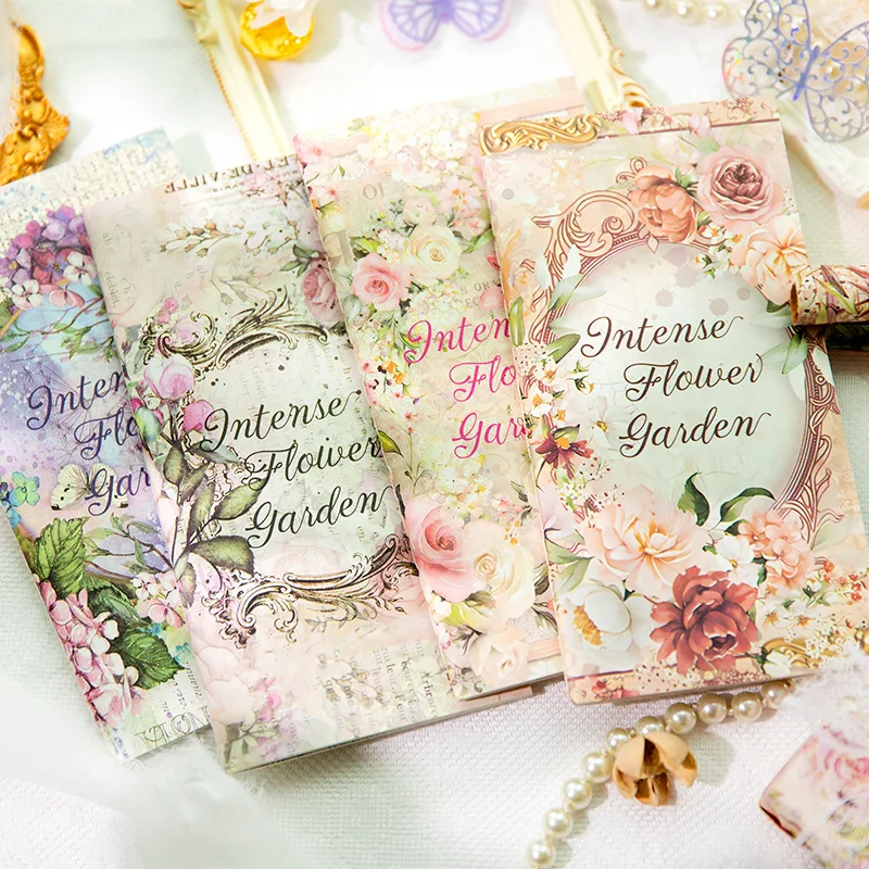 

36pcs/lot Memo Pads Material Paper intense flower garden Journal Scrapbooking paper Card Background Decoration Paper