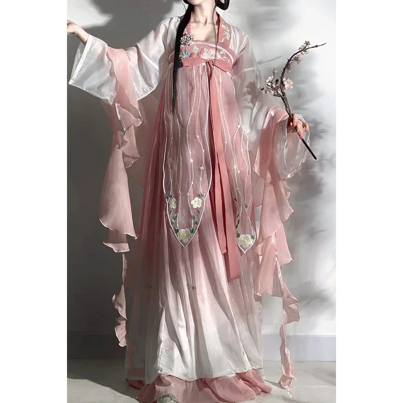 Женское платье Hanfu в старинном стиле женское летнее танцевальное наряд для