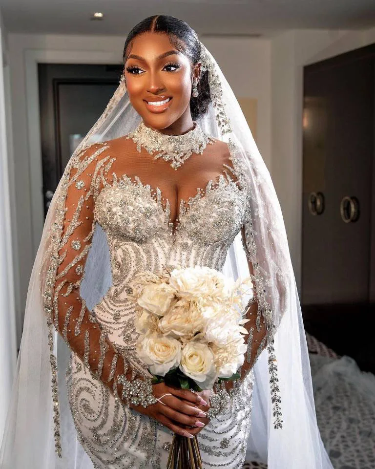 Женское облегающее свадебное платье It's yiiya голубое невесты с блестками и