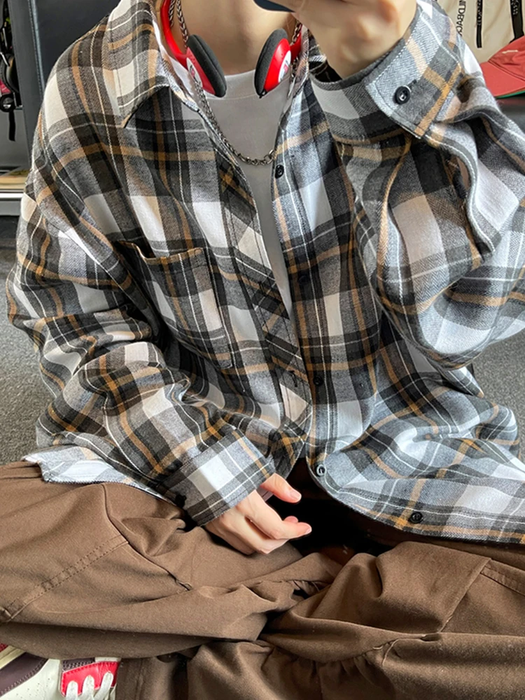 Корейские модные рубашки Sle летняя мужская и женская рубашка в стиле ретро