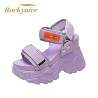 women 2022 leisure chunky platform sandals peep toe high heels gladiator goth slippers woman fashion trendy summer beach sandals