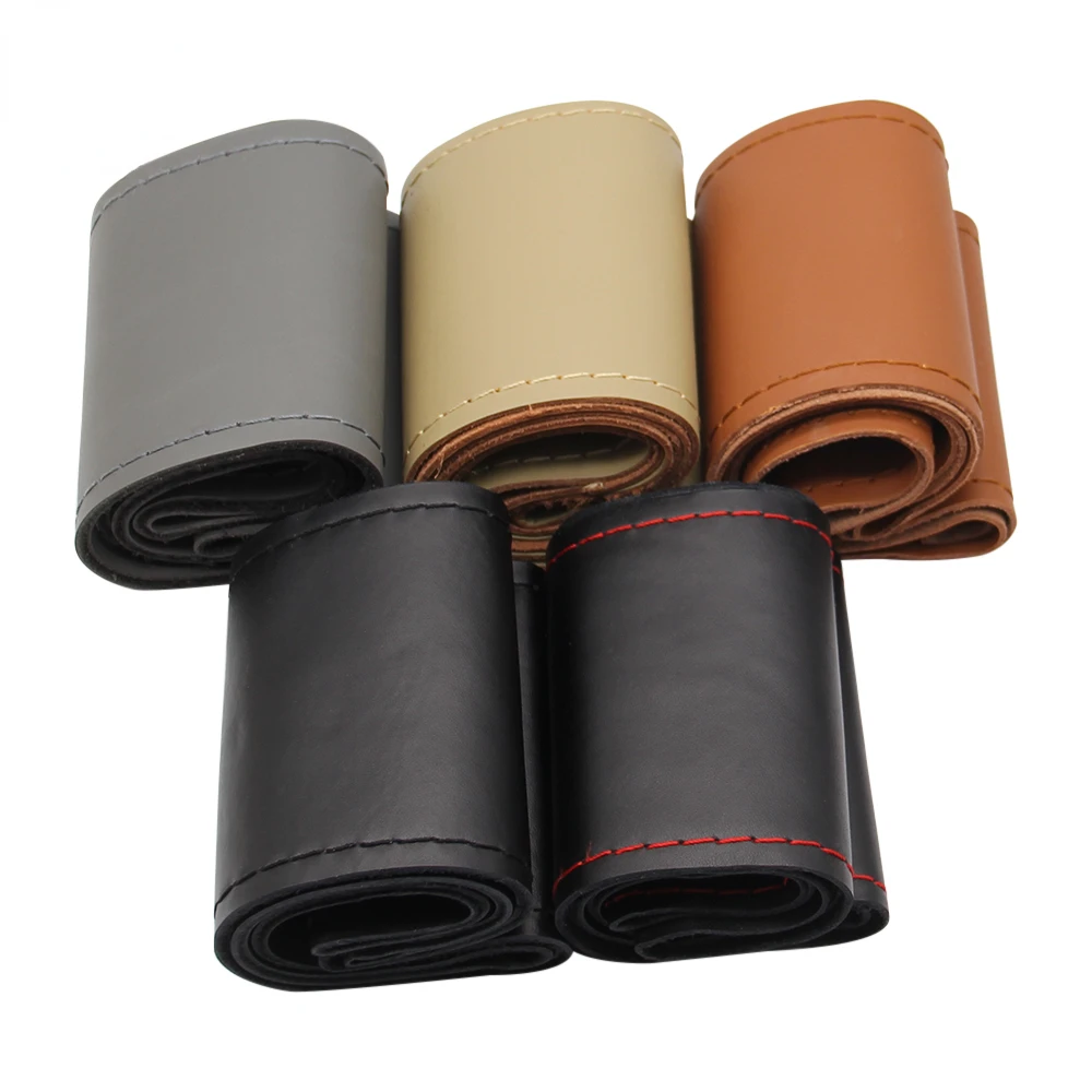 

Leather 42/45/47/50 CM Steering Wheel Cover For Bus Truck Car For BENZ IVECO forCummins TRUCK Bus Van Lorry