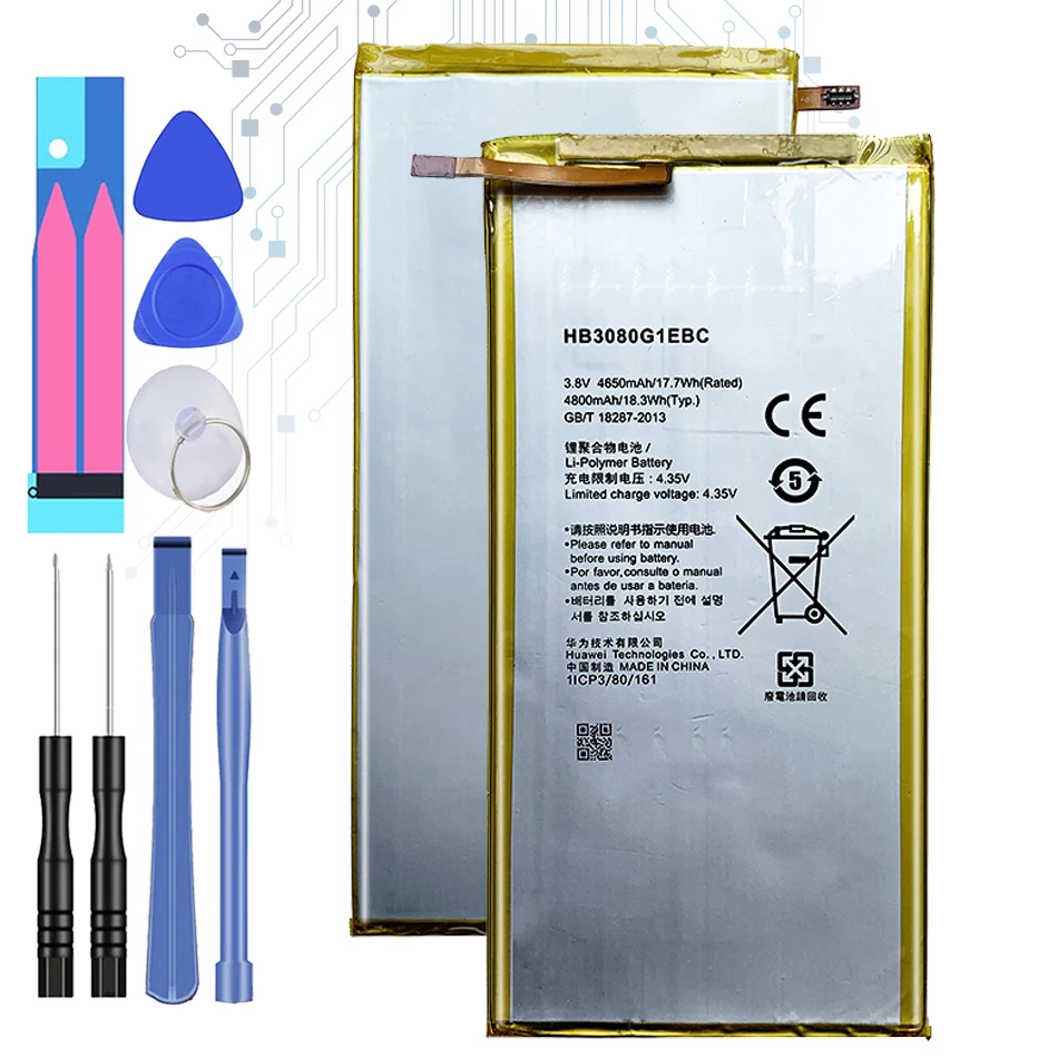 

HB3080G1EBW Battery For Huawei for MediaPad M2 M1 8.0" T3 10&9.6 LTE AGS-L09/M2-801L M2-801W M2-802L S8 701u/for Honor S8-701W