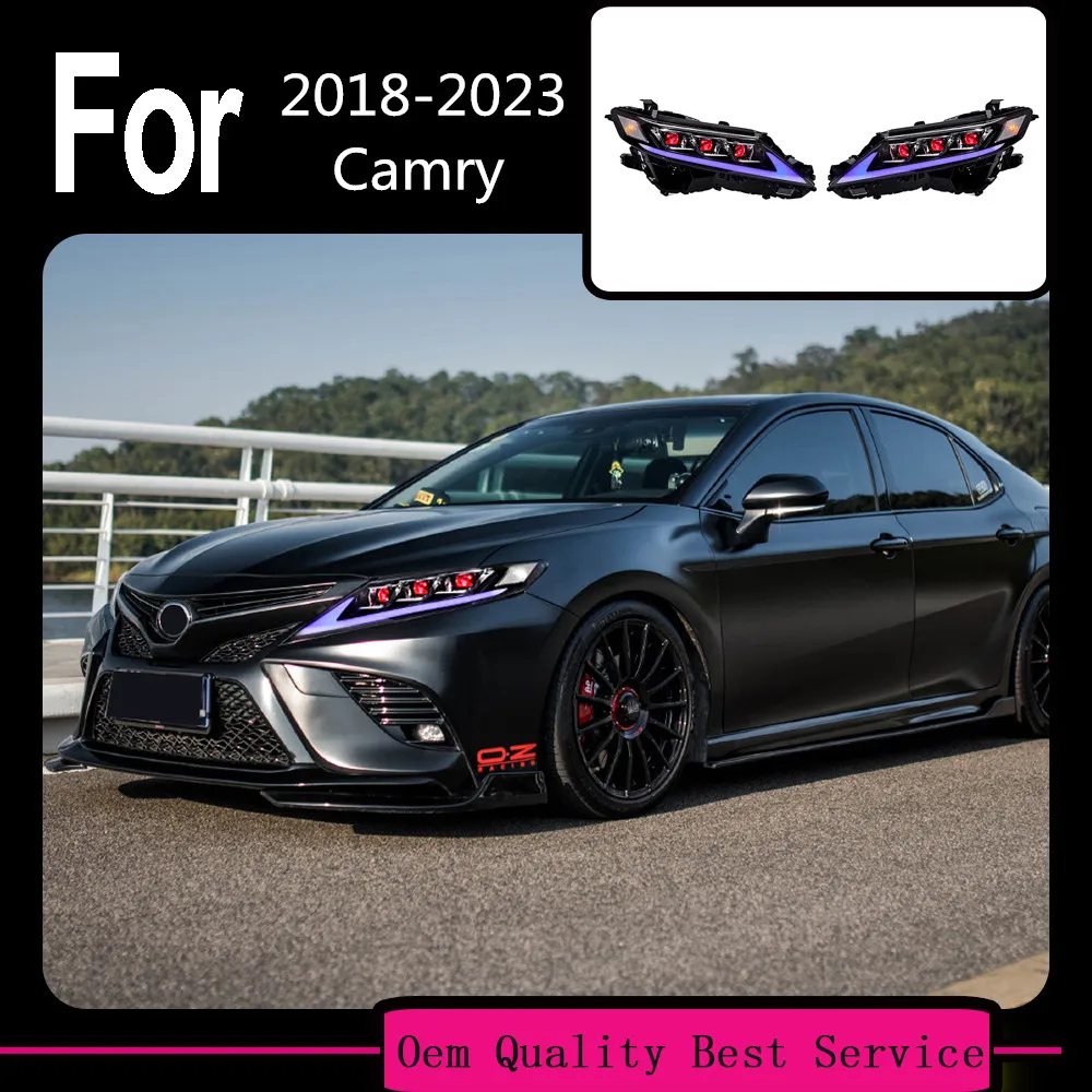Автомобильные подключи Play Red Devil Eye светодиодный фары для Camry 8-го поколения 2018-2023