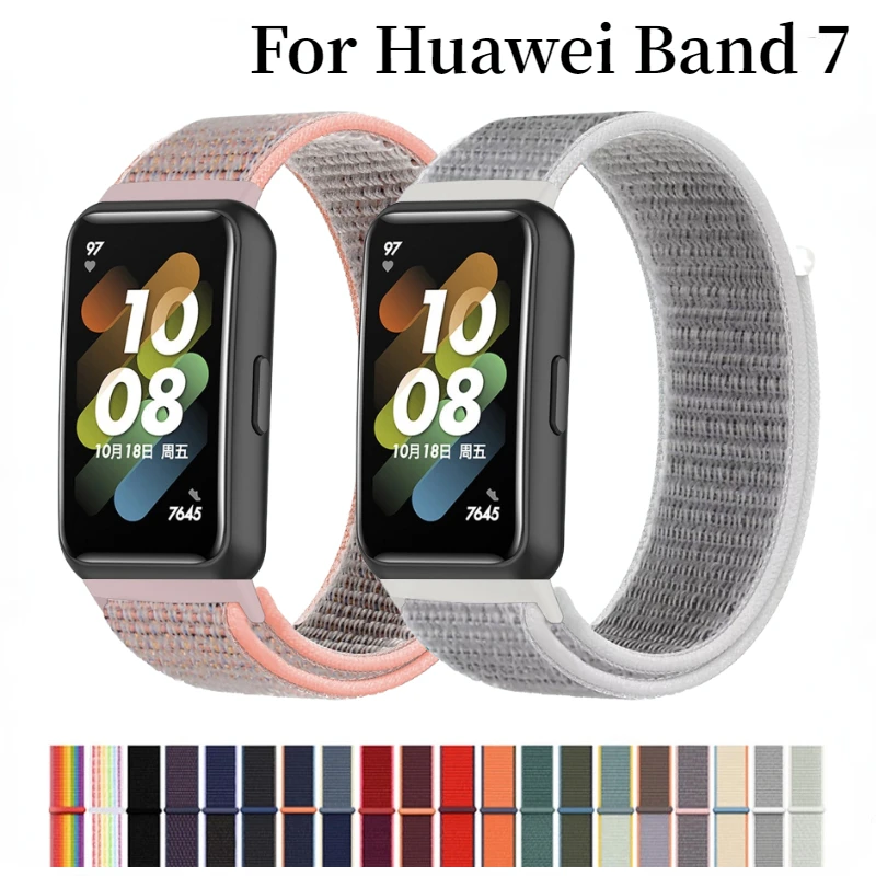 

Nylon Loop Strap For Huawei Band 7 Original Breathable Belt Smart Bracelet Wristband Correa For Huawei band 7 Strap Accessories