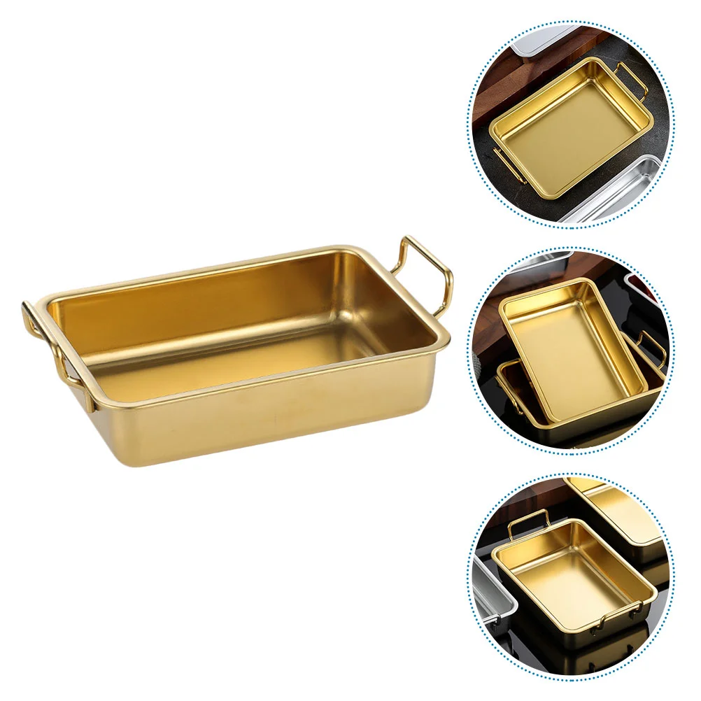 

1Pc Stainless Steel Tray Simple Stainless Steel Snacks Tray Fried Chicken Tray for Store Party