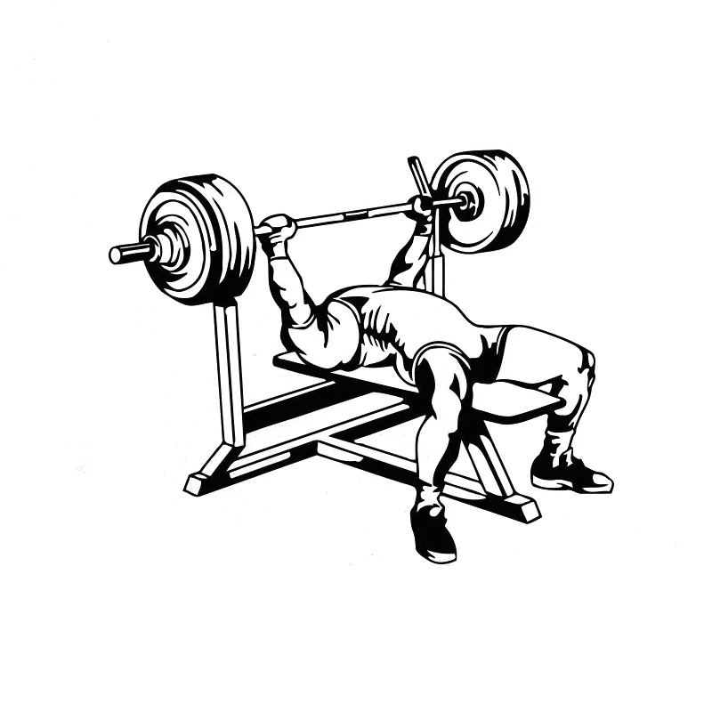 

15X13CM Car Sticker Stylish Man Fitness Workout Weightlifting Vinyl Car Motorcycle Window Bumper Decoration Decals Waterproof