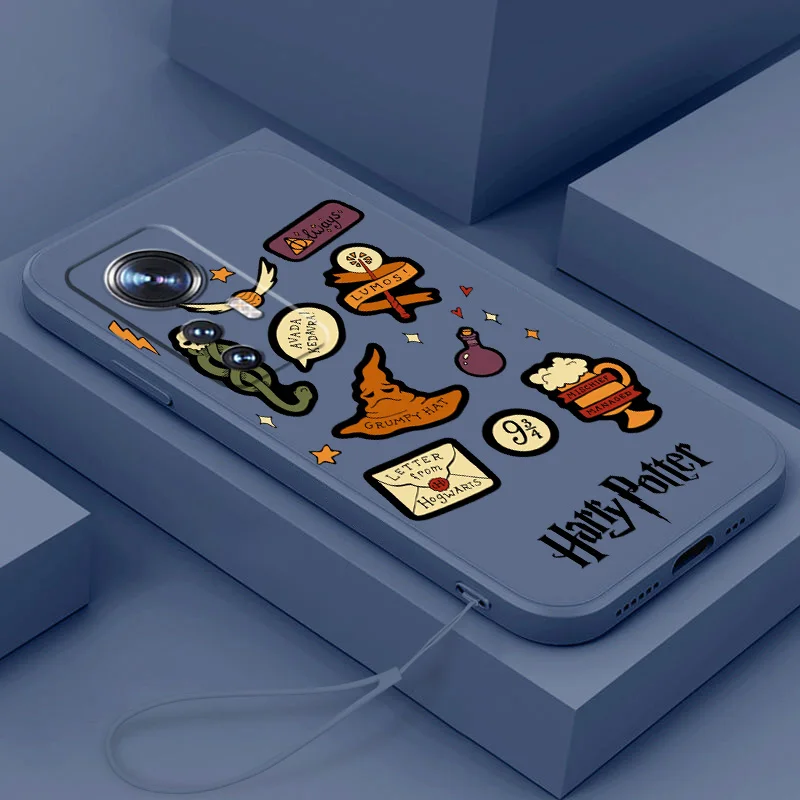 

Ron Wesley P-potters For Xiaomi Mi 13 12T 11i 11X 10S 10 Pro Lite Liquid Rope Silicone Black Phone Case