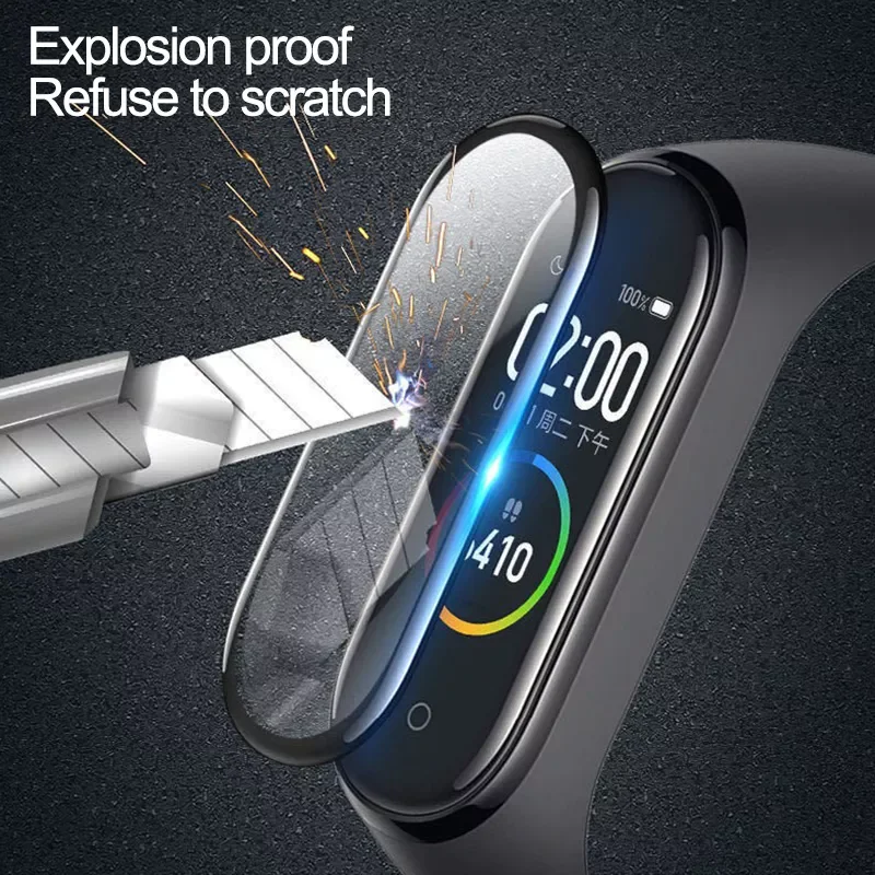 

2022Film for Xiaomi Mi Smart Band 6 5 4 Full Curved Watch Film for Soft Screen Protective Watch Accessories