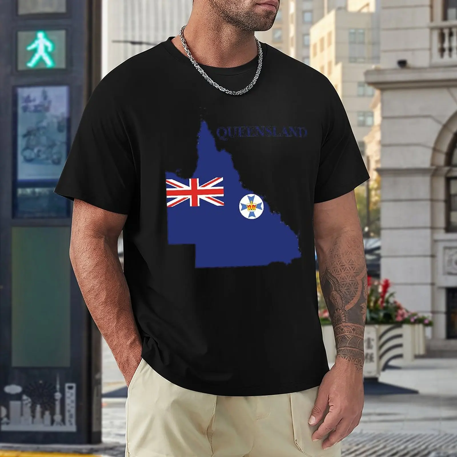 

Забавная футболка Queensland австралийского штата, высокое качество, для путешествий, американский размер
