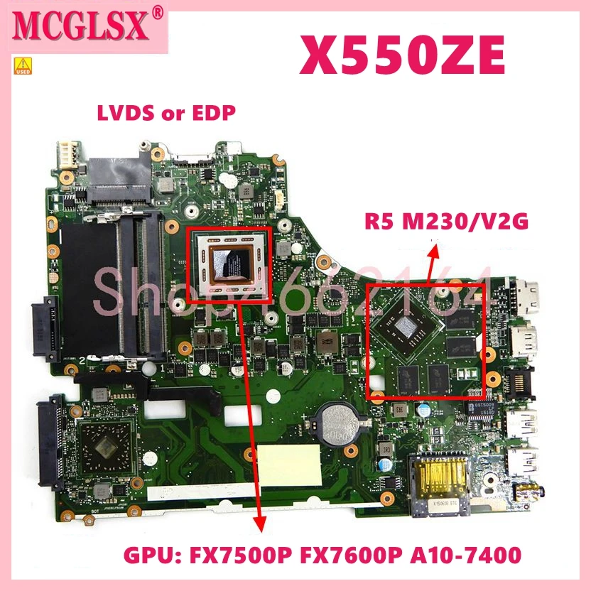 

Материнская плата для ноутбука X550ZE с FX7500P FX7600P A10-7400