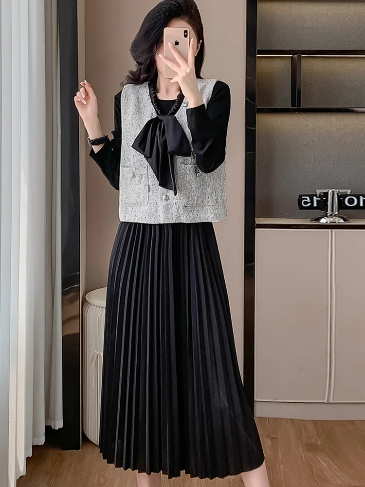 2024 ранняя осень новый изящный жилет элегантный комплект светской одежды во