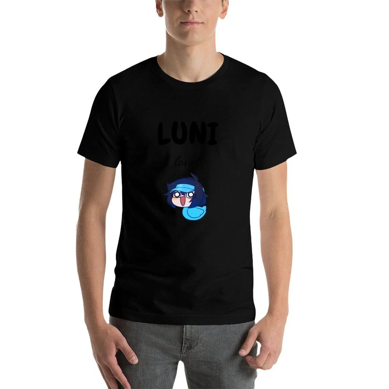 Фото Футболка Gacha Luni loves Ducks, простая повседневная футболка с коротким рукавом. №4