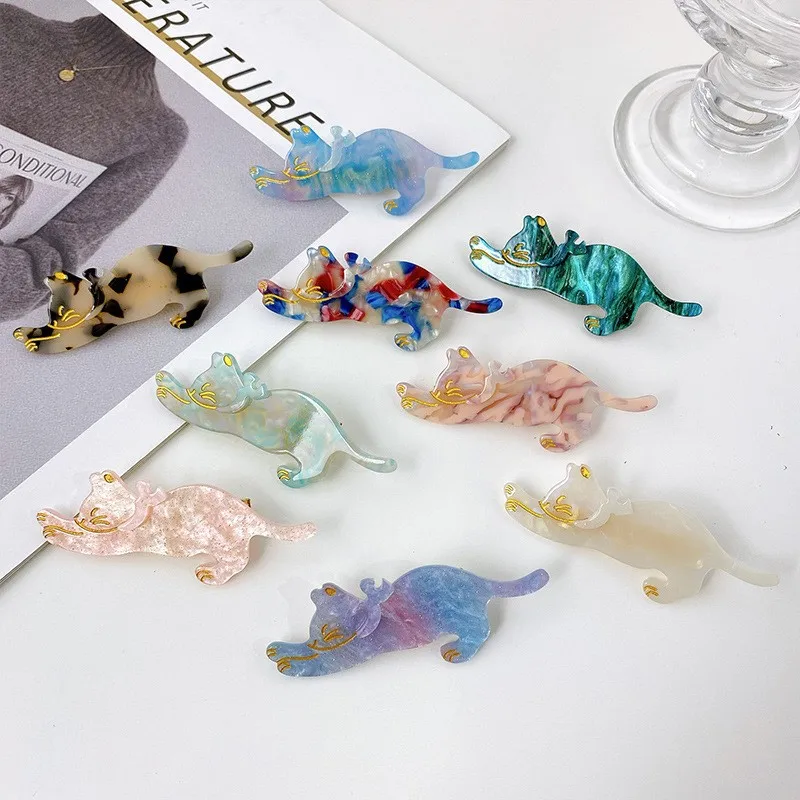 

Muweordy Acetate Hair Clips Cat Hair Clip Cute Hair Pin Kawaii Alligator Clip Clips For Hair Hair Accessories For Girls