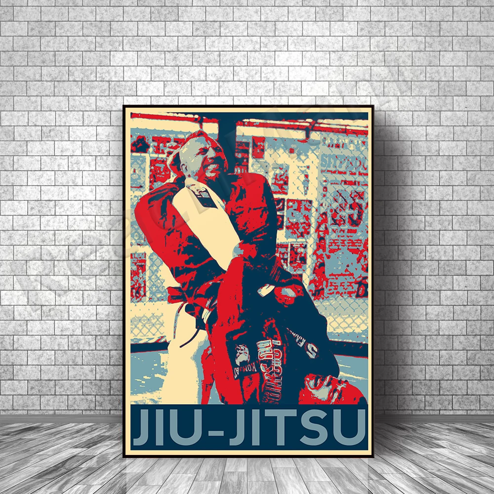 

Brazilian Jiu-Jitsu "Hope" Art Print - BJJ Judo Sambo Triangle Choke Fighting Dojo Wall Art Home Decor Poster