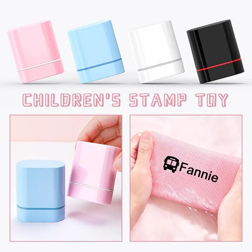 

1pc Cute Solid Color Children Seal Students Washed Non - Fading DIY Fabric Stamptoy Name Name Textile Baby And Security Stamp
