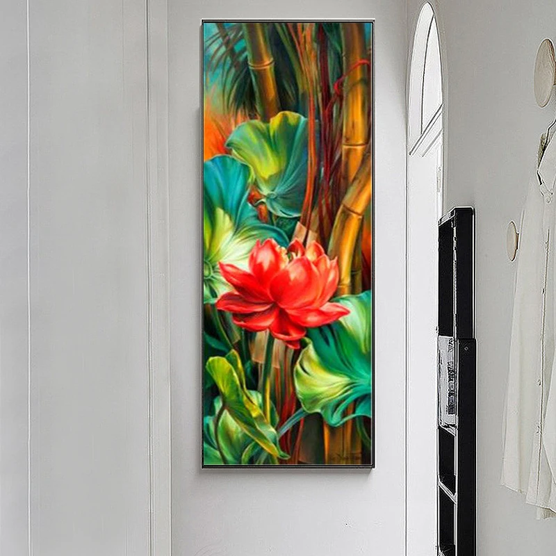 

GATYZTORY Acrylic Painting By Numbers Bright Flowers Decorative Paintings Number Painting Unique Gift Artwork Picture Coloring