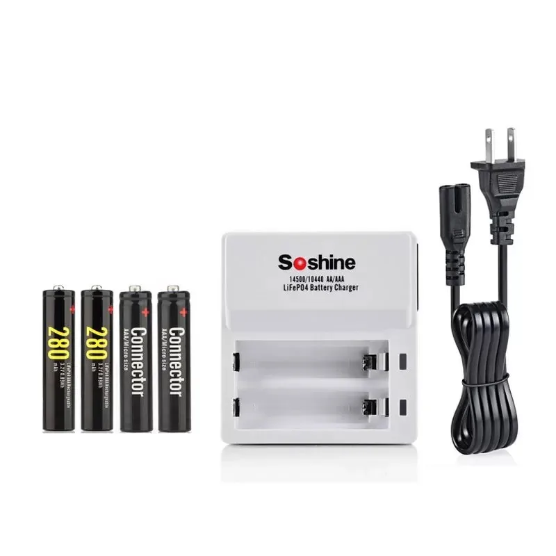 Умное зарядное устройство Soshine F7 с 2 шт. AA 14500 700 мАч AAA 10440 280 3 В LiFePO4 аккумуляторной