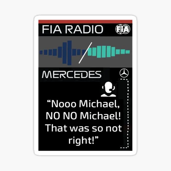 

Toto Wolff Angry Team Radio Abu Dhabi 20 5PCS Stickers for Decor Laptop Background Cartoon Print Car Decorations Water Bottles