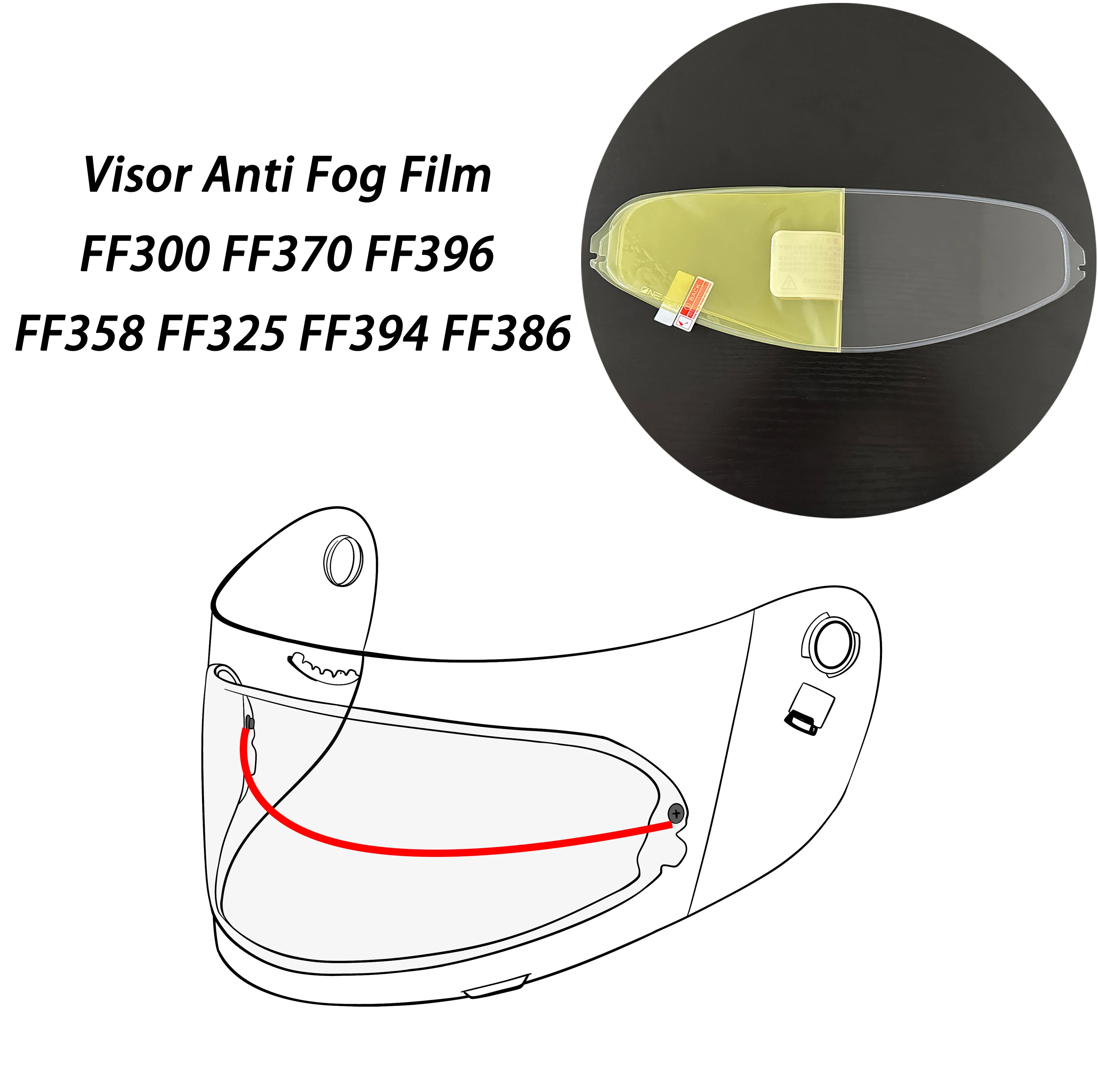 

Пленка против запотевания для визоров шлемов LS2 FF300, FF370, FF396, FF358, FF325, FF394, FF386 – Защита от запотевания, прозрачное обзорное поле