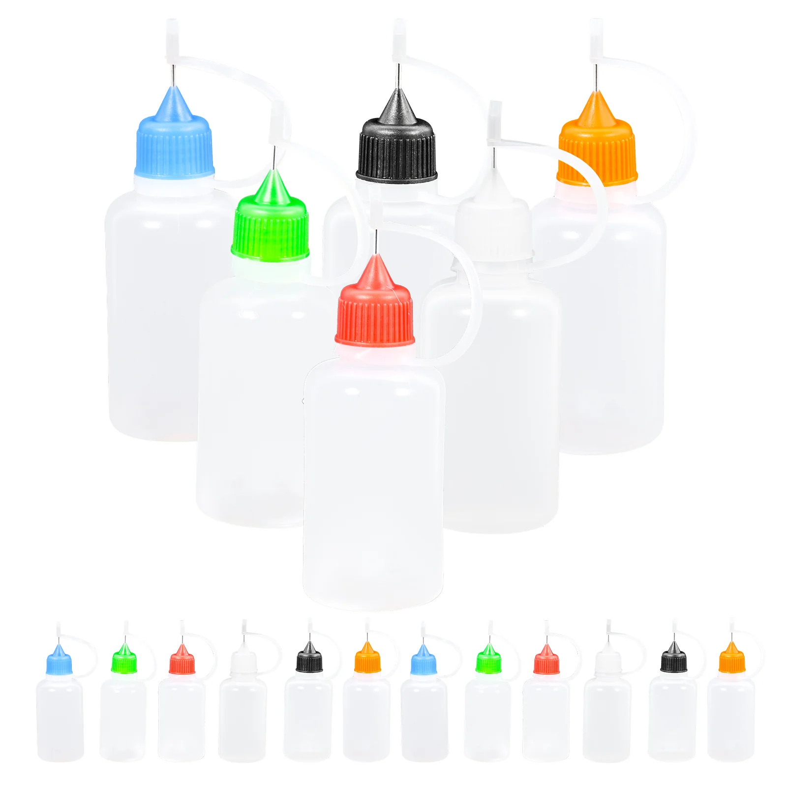 

18 Pcs Long Needle Oil Injection Bottle Applicator Tip Plastic Squeeze Paint Bottles Craft Glue Fine Small Quilling
