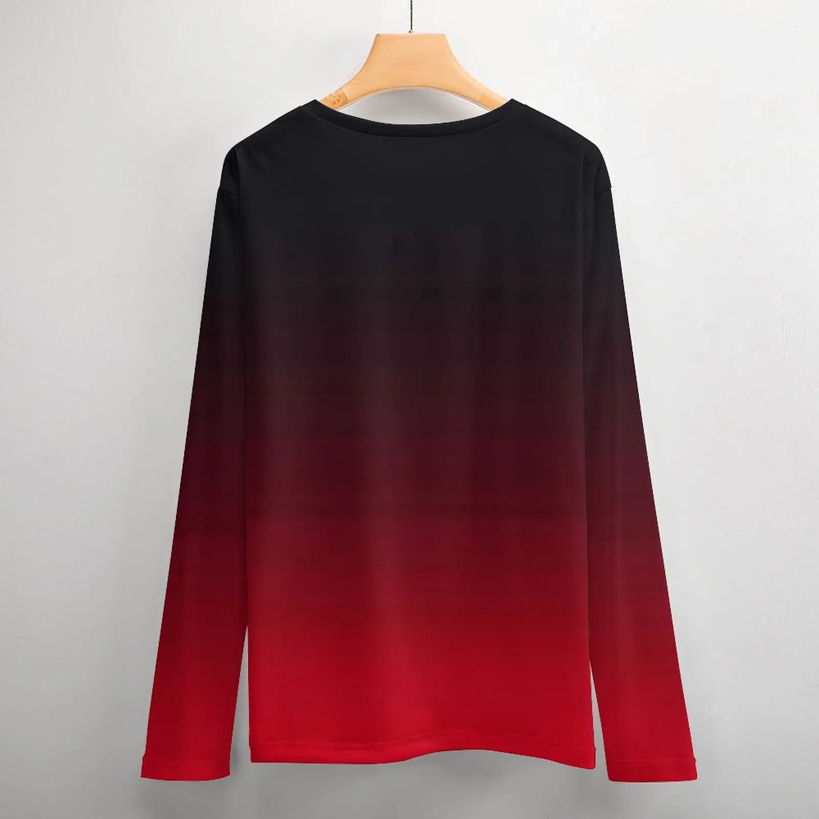 Ярко-красная и черная футболка с эффектом омбре минималистичные градиентные